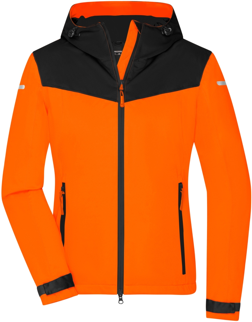 Ladies' Allweather Jacket - Neon orange/black