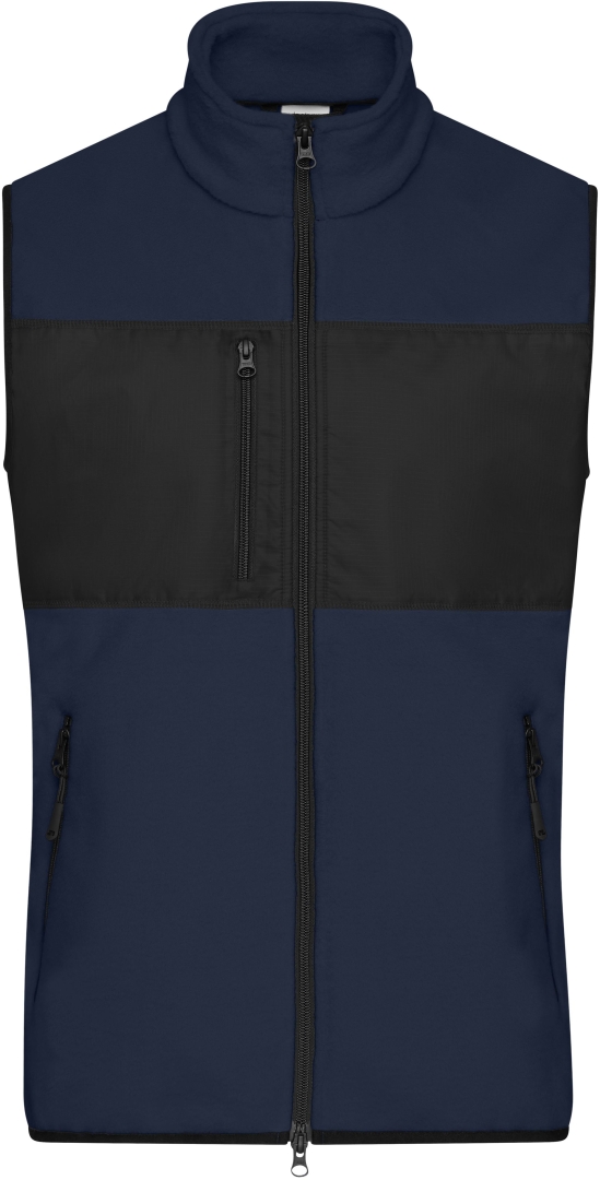 Men's Fleece Vest - Navy/black