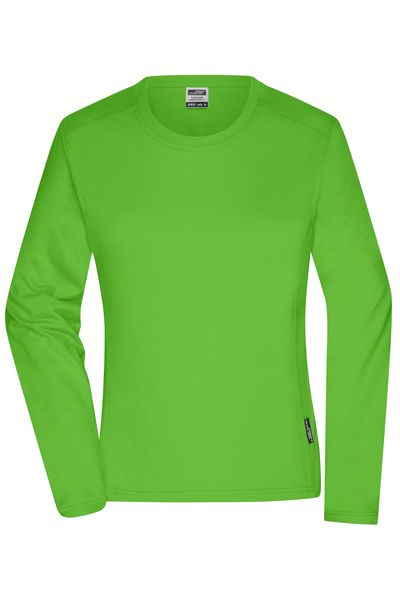 Ladies Workwear-Longsleeve-T - Lime-green