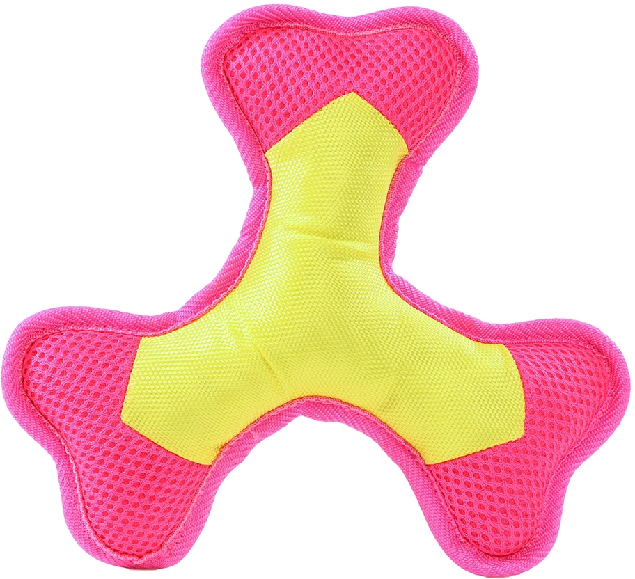 Dog toy Flying Triple - Yellow/pink
