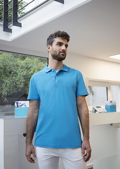 Mens Workwear Polo Shirt Modern-Flair - Pacific blue